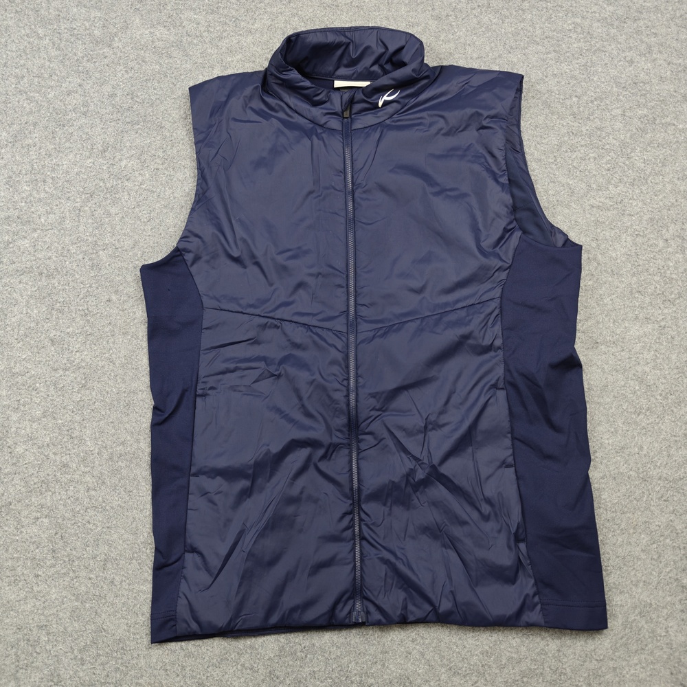 KJUS Vest Mens 50 Navy Radiator Puffer Insulated Lined Zip Pockets Softshell